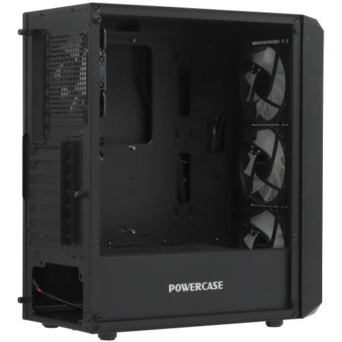 Компьютерный корпус Powercase Mistral Edge, Tempered Glass, 4x 120mm 5-color fan, чёрный, ATX [CMIEB-L4]