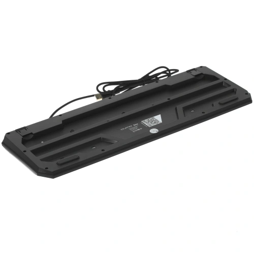 Клавиатура Qumo office BASE K59, проводная, 104 клавиши, подсветка белого цвета, плетеный кабель, golden USB [K59]