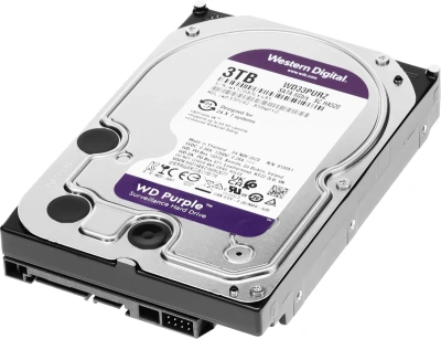 Жесткий диск WD 3TB WD33PURZ SATA-III Surveillance Purple (5400rpm) 256Mb 3.5&quot; [WD33PURZ]