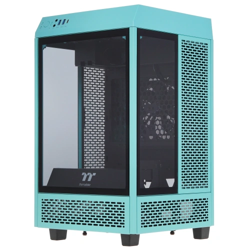 Компьютерный корпус Thermaltake The Tower 100 Turquoise черный без БП [CA-1R3-00SBWN-00]