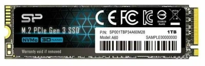 Накопитель SSD Silicon Power P34A60, 1Tb, PCIe 3.0 x4, M.2 2280, NVMe [SP001TBP34A60M28]