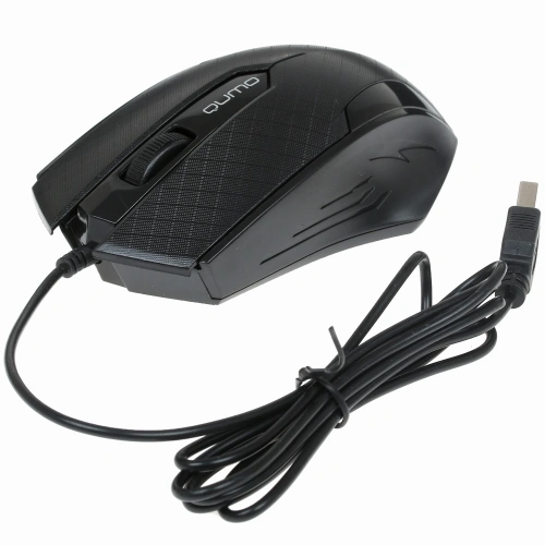 Мышь проводная Qumo Office M14 черный, 1000 dpi, USB, кнопки - 3 [21971]
