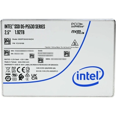 Накопитель SSD INTEL PCIE 1.92 TB TLC D5-P5530 [SSDPF2KX019XZN1]