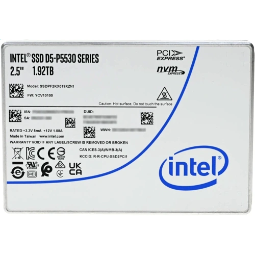 Накопитель SSD INTEL PCIE 1.92 TB TLC D5-P5530 [SSDPF2KX019XZN1]