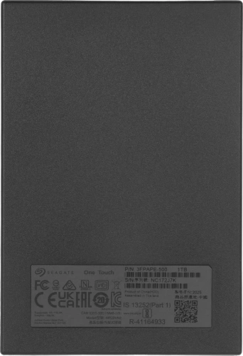 Жесткий диск Seagate USB 3.0 1TB STKY1000401 One Touch 2.5&quot; серебристый [STKY1000401]