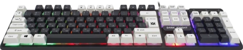 Клавиатура Defender Dark Knight GK-077 проводная, USB, чёрный/белый [45077]