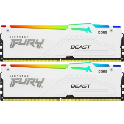 Комплект модулей памяти Kingston FURY Beast White RGB EXPO 64GB DDR5 [KF560C30BWEAK2-64]