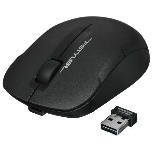 Мышь беспроводная A4Tech Fstyler FG15CS Air2 черный, 1200 dpi, радиоканал, USB, кнопки - 3 [FG15CS AIR2 черный]