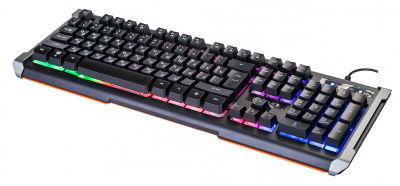 Клавиатура Oklick 717G проводная, USB, черный/серый [717G]