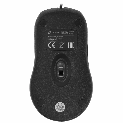 Мышь проводная Oklick 305M черный, 1000 dpi, USB, кнопки - 3 [305M черный]