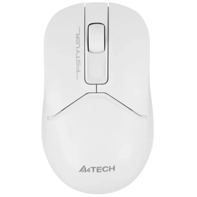 Мышь беспроводная A4Tech Fstyler 1200 dpi, радиоканал, USB, кнопки - 3 [FG12 белый]