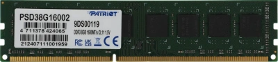 Оперативная память Patriot Memory 8GB DDR3 1600MHz (PC3-12800) PSD38G16002 CL11 DIMM 240-pin 1.5В [PSD38G16002]
