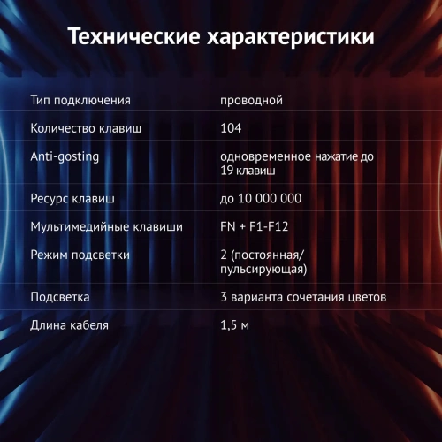 Клавиатура Oklick 780G SLAYER проводная, USB, черный [780G]