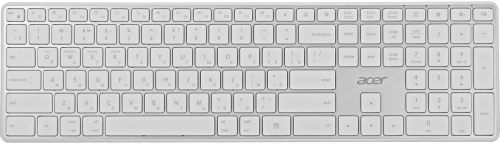 Клавиатура Acer OKR301 (ZL.KBDEE.015) беспроводная, USB, Bluetooth/Радиоканал, белый/серебристый [ZL.KBDEE.015]