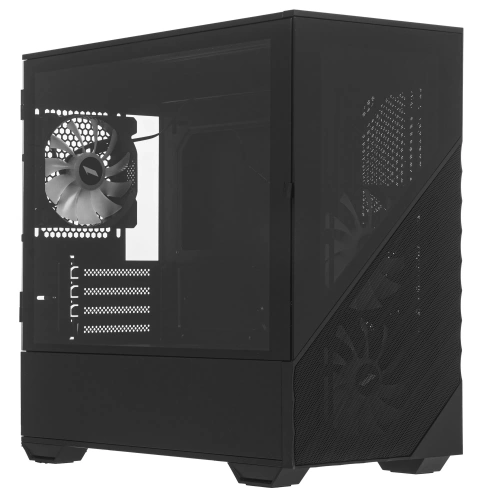 Компьютерный корпус 1STPLAYER DK D7 черный mATX 3x120mm LED fans [D7-BK-3F1]