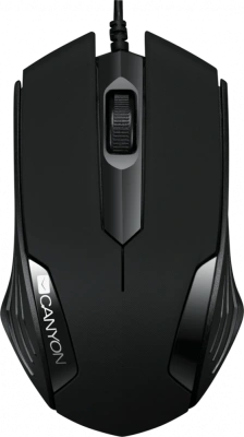 Мышь проводная Canyon CM-02 черный, 1000 dpi, USB, кнопки - 3 [CNE-CMS02B]
