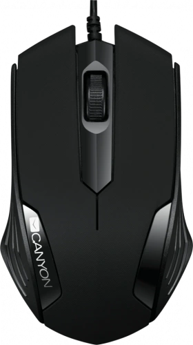 Мышь проводная Canyon CM-02 черный, 1000 dpi, USB, кнопки - 3 [CNE-CMS02B]