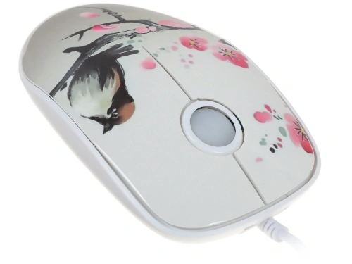 Мышь проводная Qumo Office M43 Serenity белый, 1000 dpi, USB, кнопки - 3 [Office M43 Serenity]