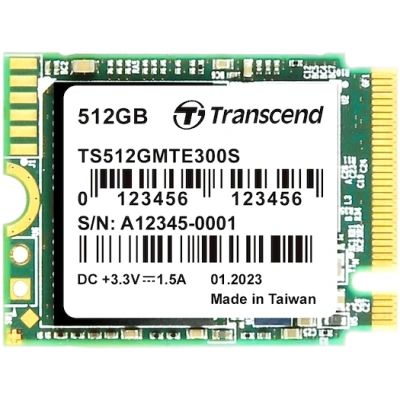 Накопитель SSD Transcend 300S 512Gb, PCIe 3.0 x4, M.2 2230, NVMe, R/W 2000/1100 [TS512GMTE300S]