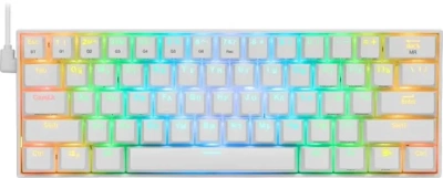 Беспроводная клавиатура DEFENDER DRACONIC RU WHITE [77810]