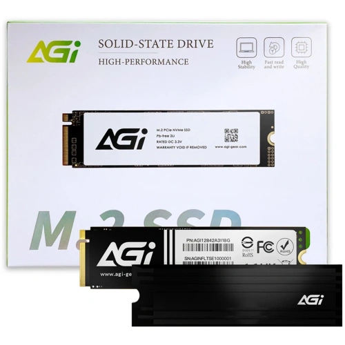 Накопитель SSD AGI AI828 2Tb PCIe 4.0 x4, M.2 2280, NVMe, R/W 7400/6700 [AGI2T0G44AI828]