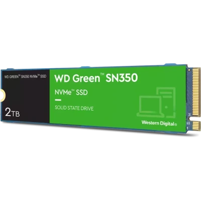 Накопитель SSD WD Green SN350 2000Gb, PCIe 3.0 x4, M.2 2280 [WDS200T3G0C]