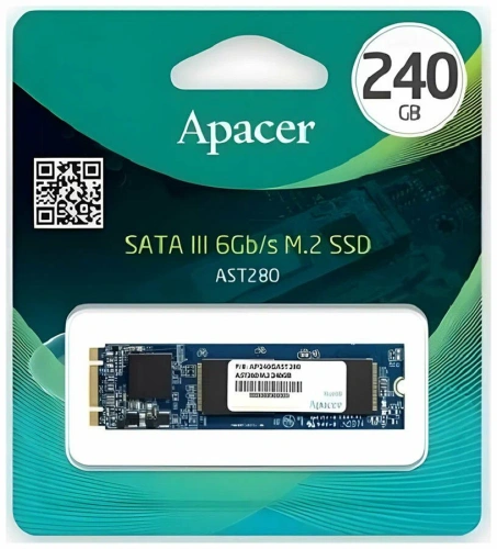 Накопитель SSD Apacer AST280, 240Gb, M.2 2280, SATA III, R/W 520/495 [AP240GAST280-1]