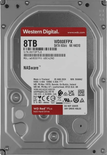 Жесткий диск Western Digital Red Plus NAS HDD 3.5&quot; SATA 8Tb [WD80EFPX]