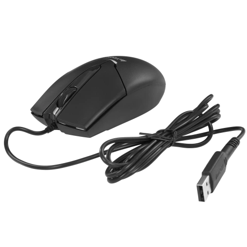 Мышь проводная A4Tech черный, 1000 dpi, USB, кнопки - 3 [OP-550NU]