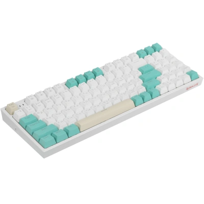 Клавиатура Defender REDRAGON VEIGAR беспроводная USB, Bluetooth/Радиоканал, бело-голубая [71476]