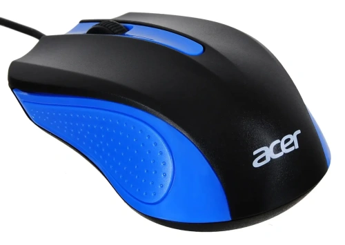 Мышь проводная Acer OMW011 черный/синий, 1200 dpi, USB, кнопки - 3 [ZL.MCEEE.002]